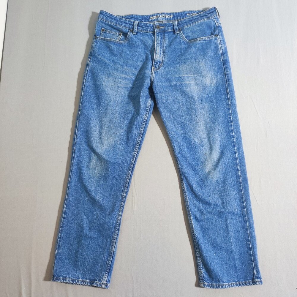 Denver Hayes Flextech Relaxed Fit jeans men's size 38/30 denim blue colour
